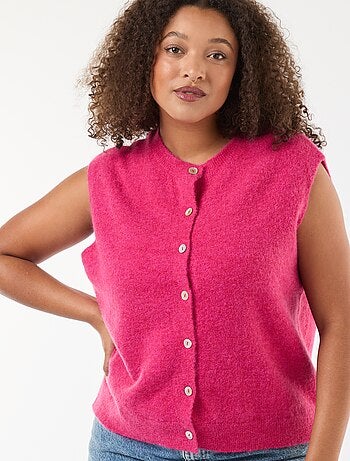 Chaleco sin mangas abotonado