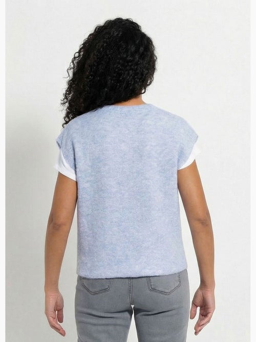 Chaleco sin mangas con botones dorados y punto bouclé - Afibel - Kiabi