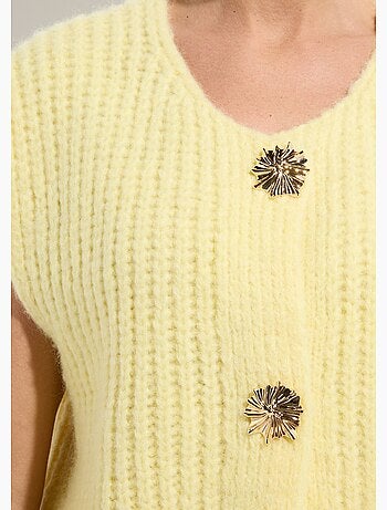 Chaleco sin mangas con botones joya - AFIBEL