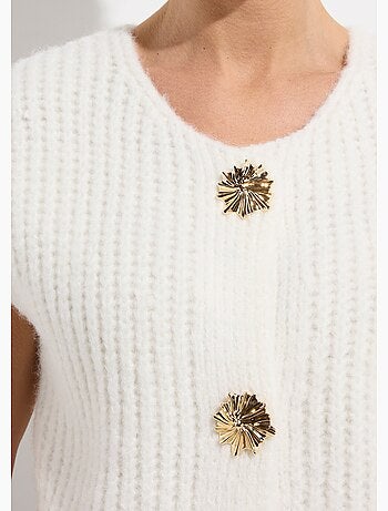 Chaleco sin mangas con botones joya - AFIBEL