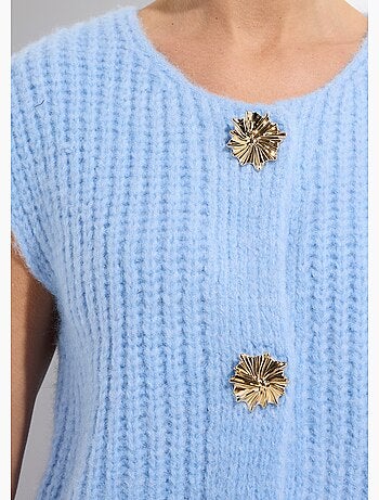 Chaleco sin mangas con botones joya - AFIBEL