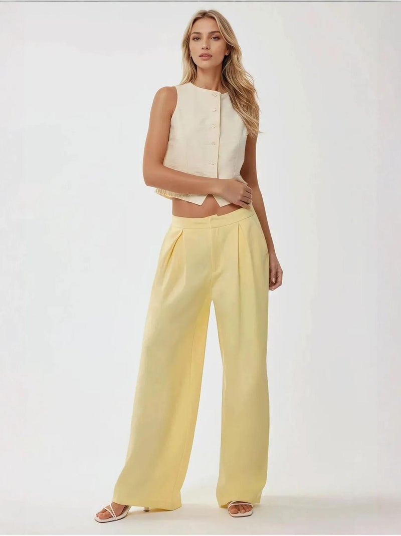 Chaleco sin mangas con cuello redondo hiccup Beige - Kiabi