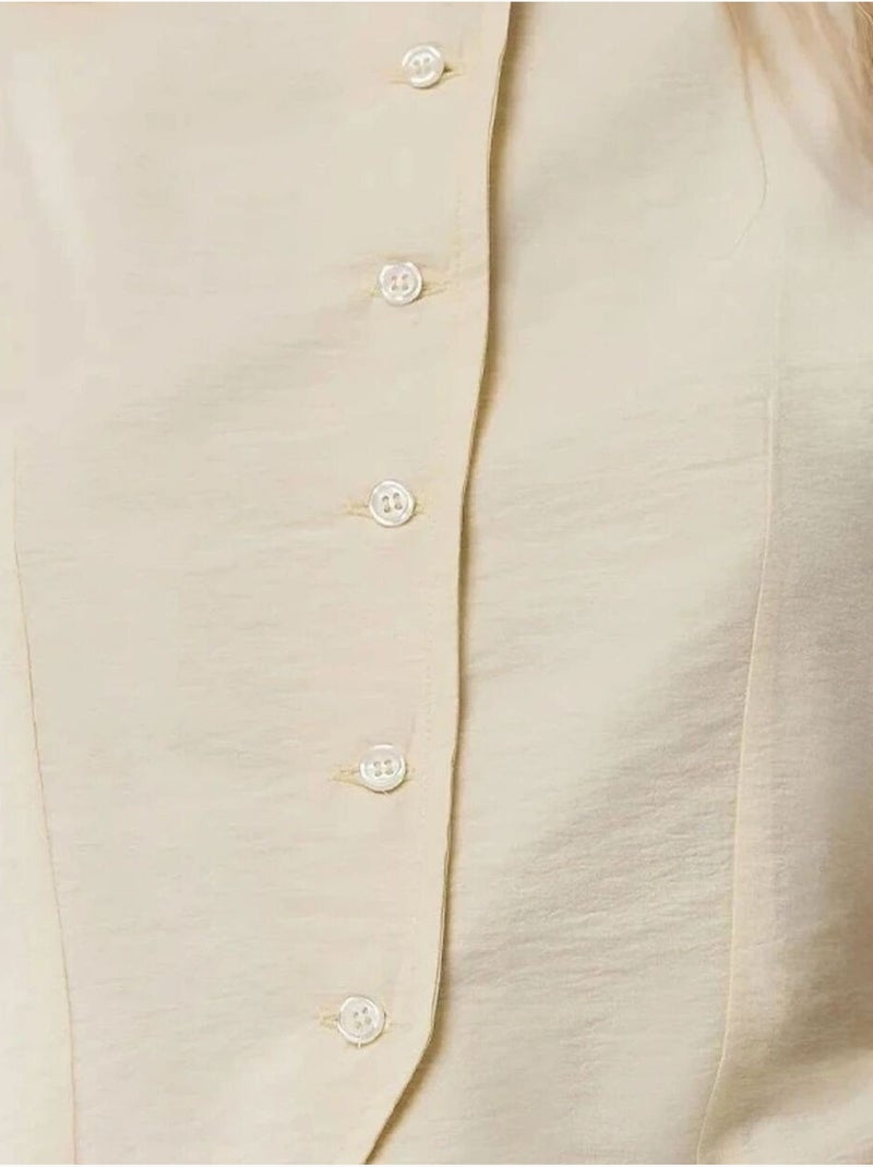 Chaleco sin mangas con cuello redondo hiccup Beige - Kiabi