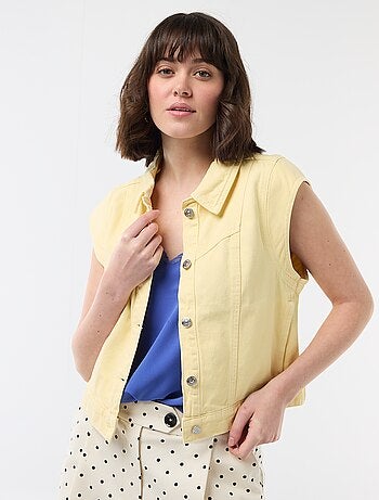 Chaleco sin mangas con estampado de vaca