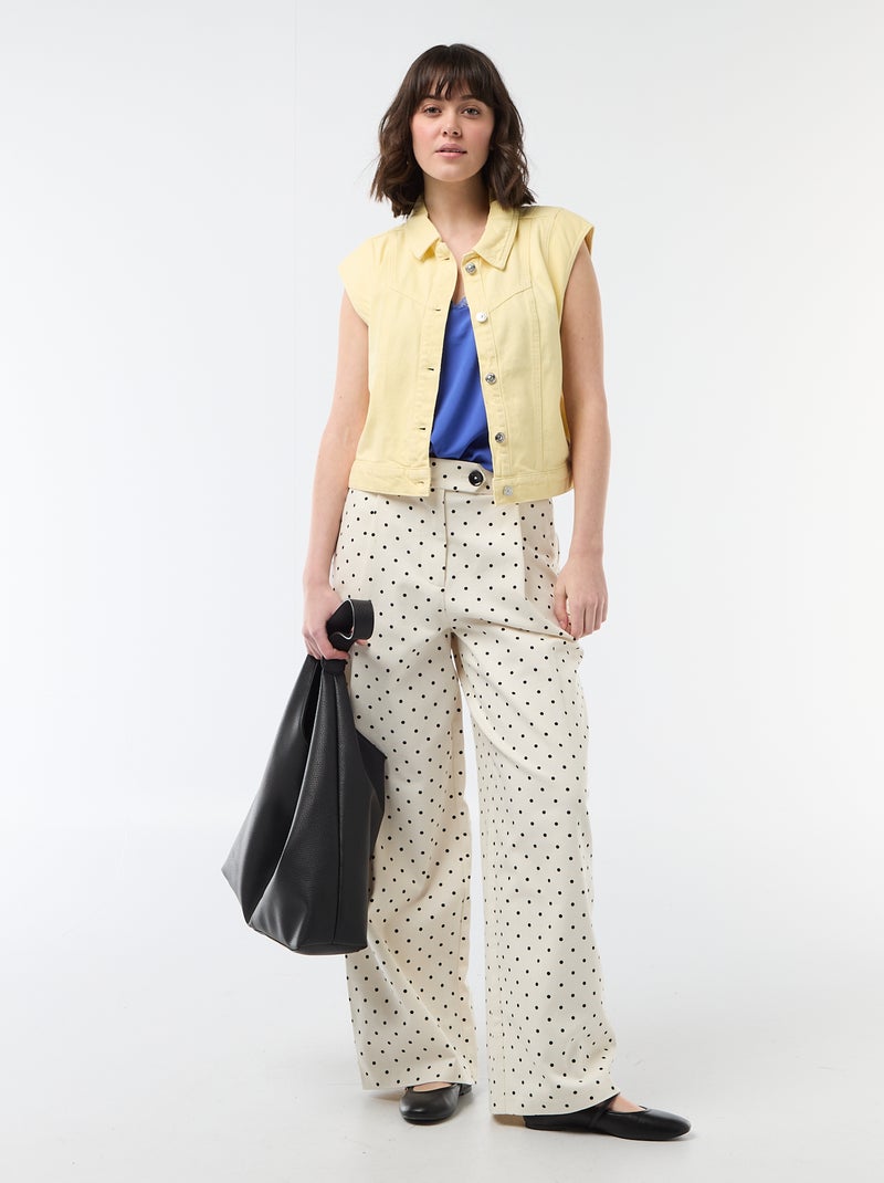 Chaleco sin mangas con estampado de vaca Amarillo - Kiabi