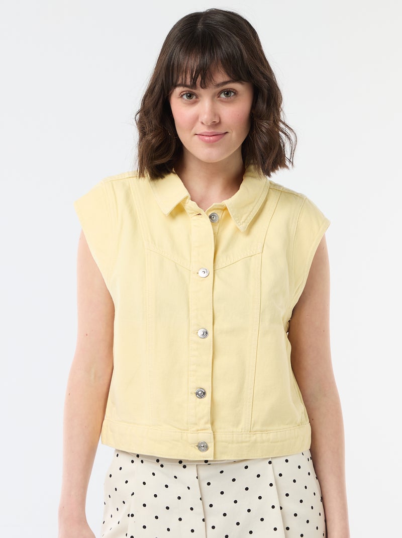 Chaleco sin mangas con estampado de vaca Amarillo - Kiabi