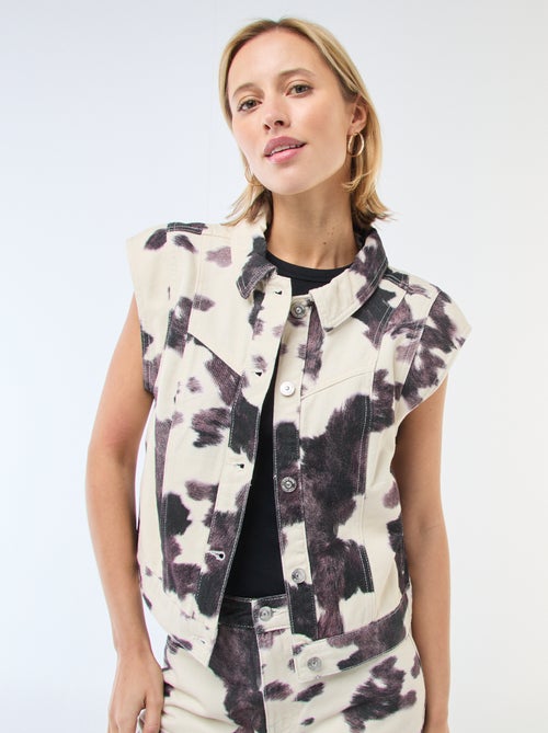 Chaleco sin mangas con estampado de vaca - Kiabi