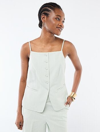 Chaleco sin mangas con tirantes