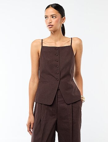 Chaleco sin mangas con tirantes