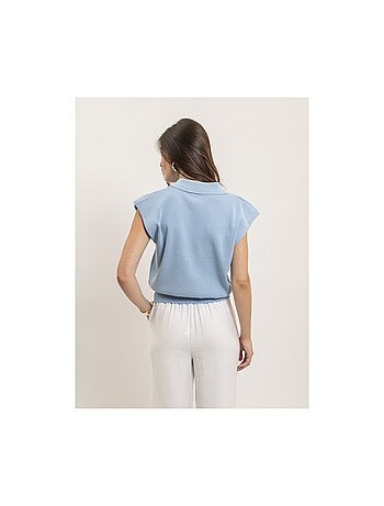 Chaleco sin mangas cuello polo FARDA