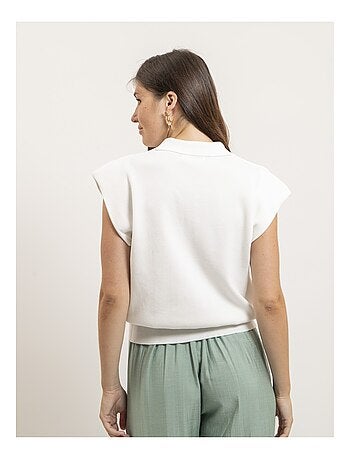Chaleco sin mangas cuello polo FARDA