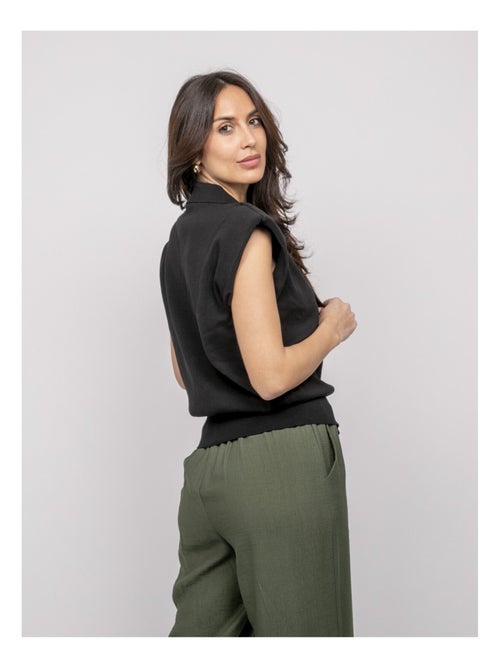 Chaleco sin mangas cuello polo FARDA - Kiabi