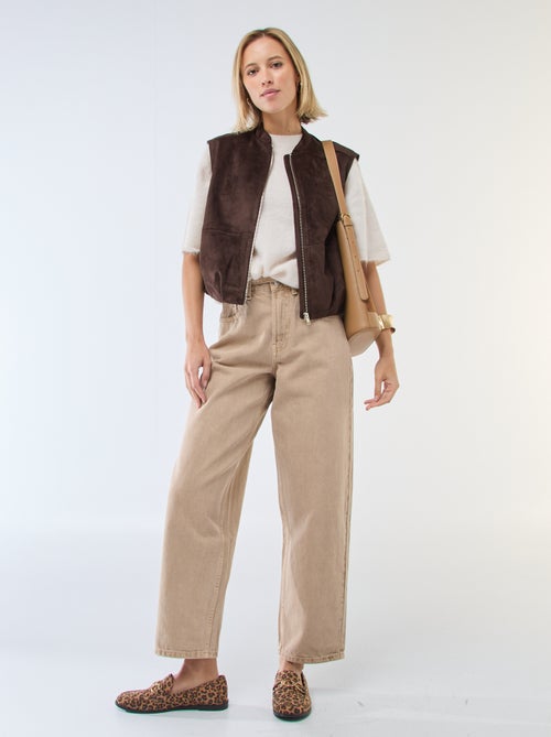 Chaleco sin mangas de ante sintético - Kiabi