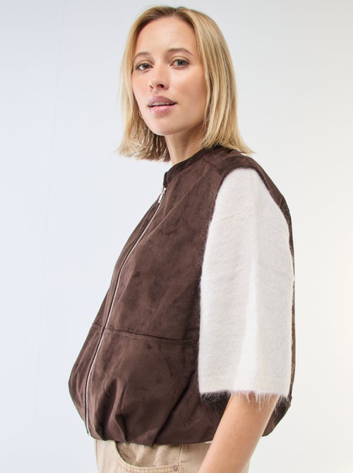 Chaleco sin mangas de ante sintético - Kiabi