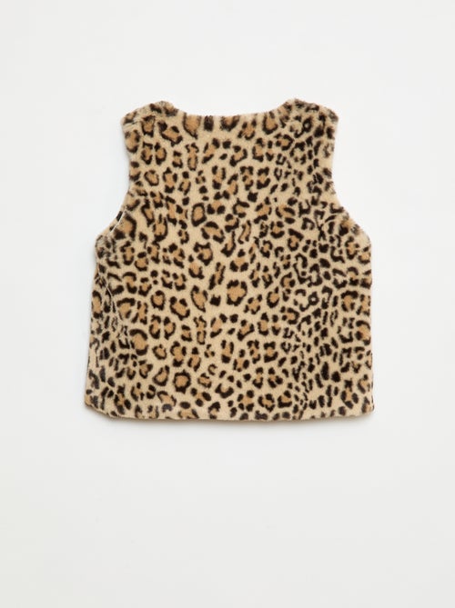 Chaleco sin mangas de imitación de piel - Kiabi