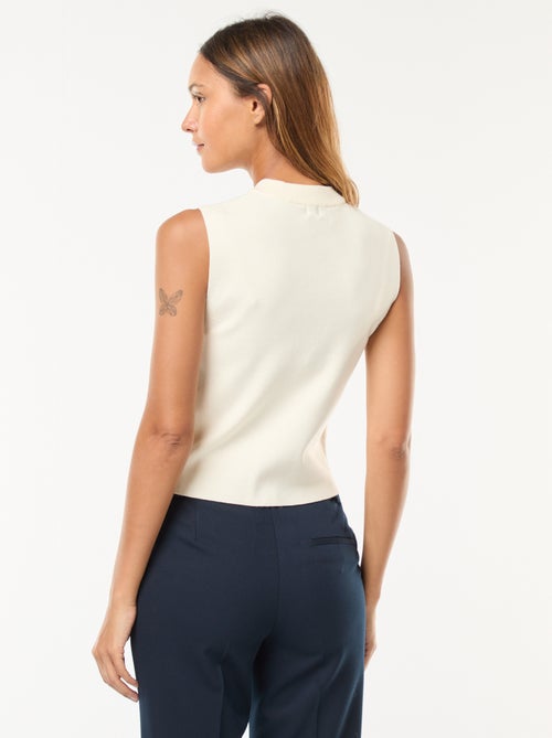 Chaleco sin mangas de punto otomano - Kiabi