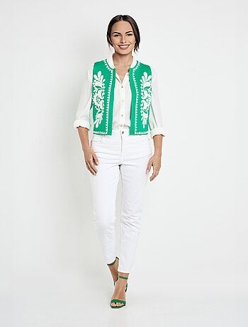 Chaleco sin mangas de punto y bordado - AFIBEL