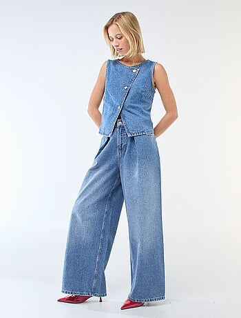 Chaleco sin mangas denim