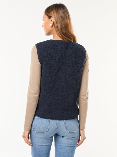 Chaleco sin mangas efecto borreguito - Kiabi