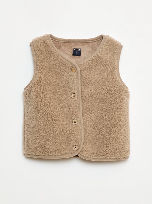 Chaleco sin mangas efecto borreguito - Kiabi