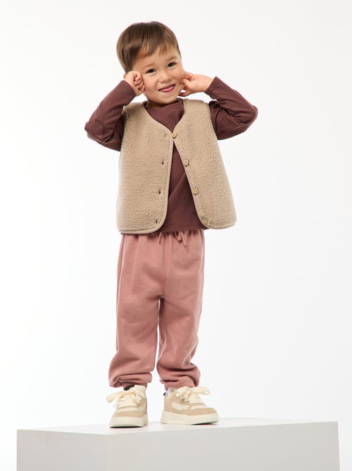 Chaleco sin mangas efecto borreguito - Kiabi