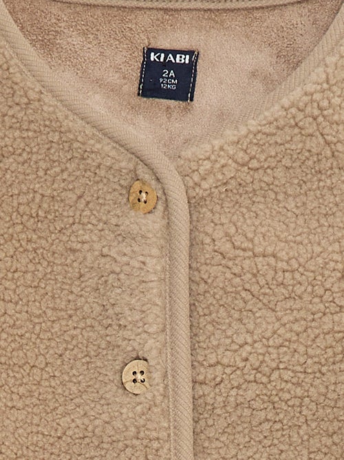 Chaleco sin mangas efecto borreguito - Kiabi