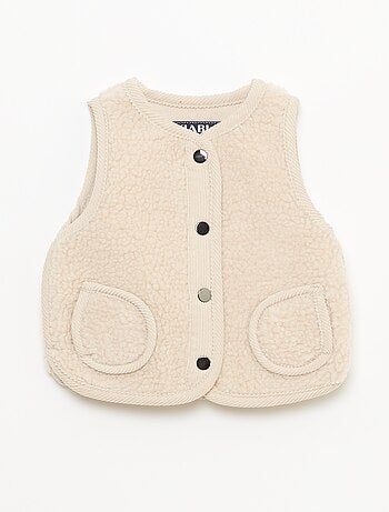 Chaleco sin mangas efecto borreguito