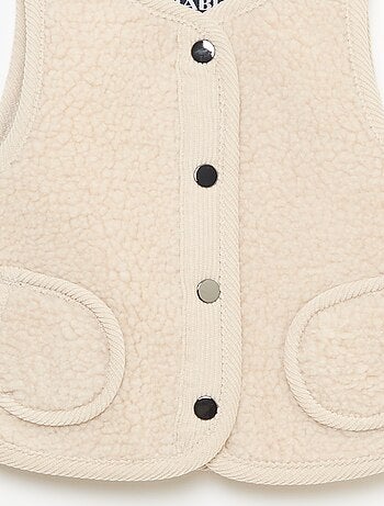 Chaleco sin mangas efecto borreguito