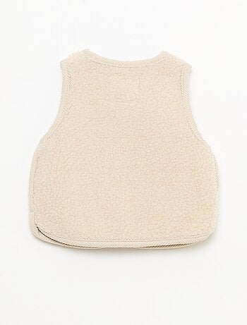 Chaleco sin mangas efecto borreguito