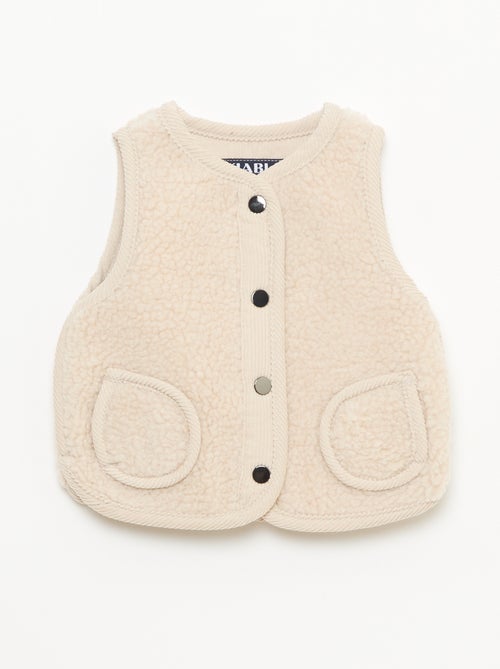 Chaleco sin mangas efecto borreguito - Kiabi