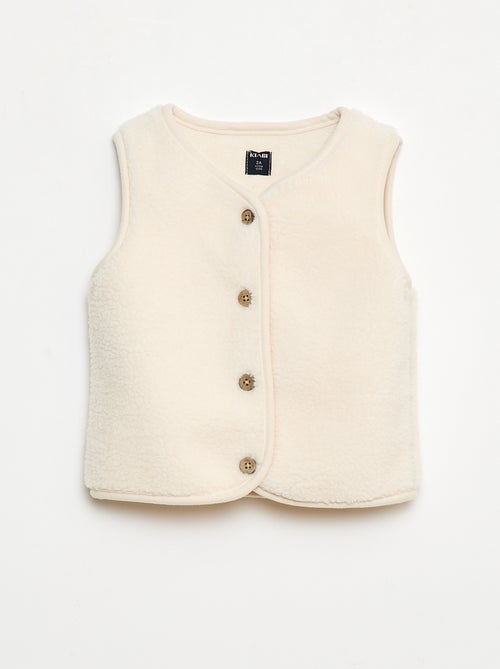 Chaleco sin mangas efecto borreguito - Kiabi