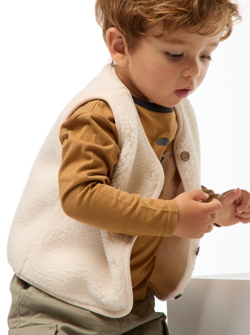 Chaleco sin mangas efecto borreguito - Kiabi