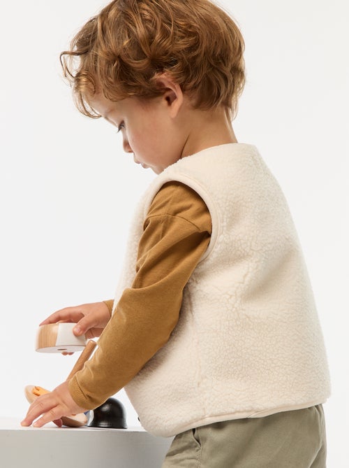 Chaleco sin mangas efecto borreguito - Kiabi