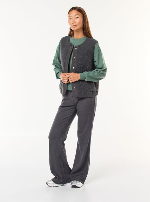 Chaleco sin mangas efecto borreguito - Kiabi