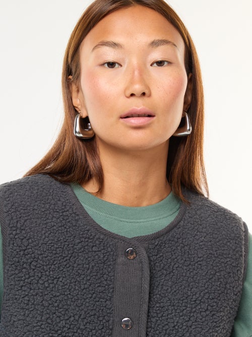 Chaleco sin mangas efecto borreguito - Kiabi