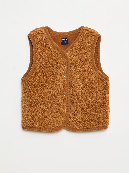 Chaleco sin mangas efecto borreguito - Kiabi