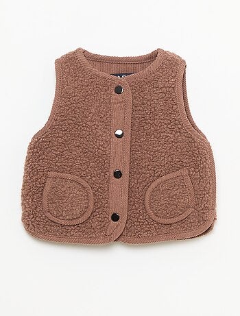 Chaleco sin mangas efecto borreguito