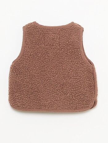 Chaleco sin mangas efecto borreguito