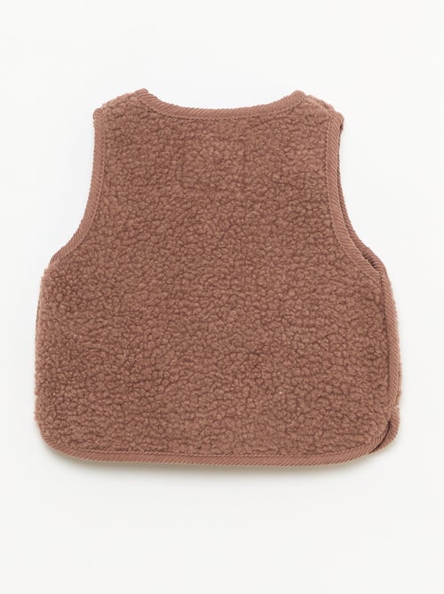 Chaleco sin mangas efecto borreguito - Kiabi