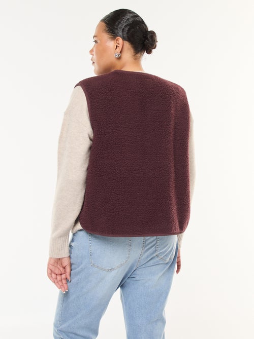 Chaleco sin mangas efecto borreguito - Kiabi