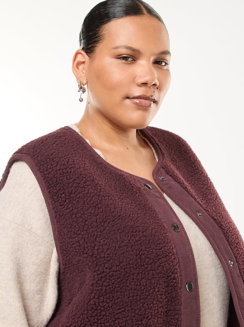 Chaleco sin mangas efecto borreguito - Kiabi