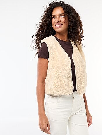 Chaleco sin mangas efecto brreguito