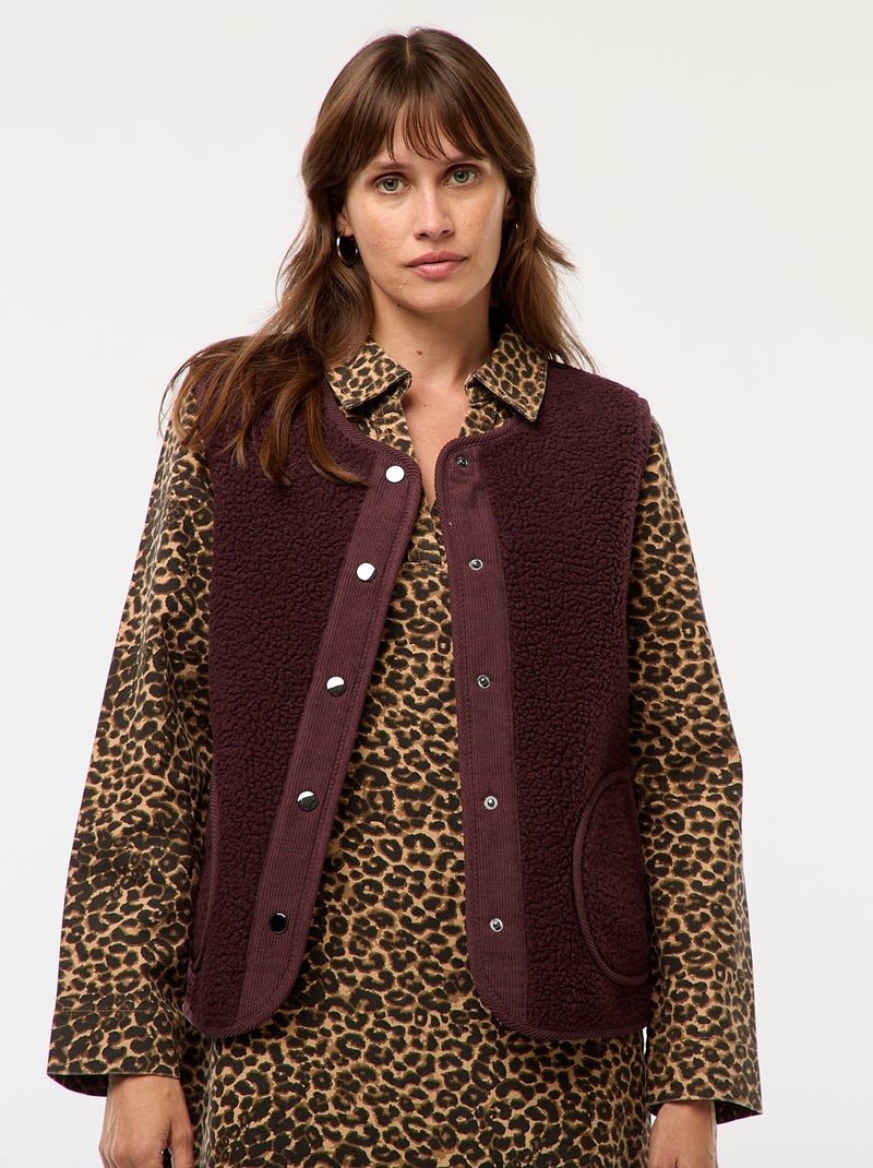 Chaleco sin mangas en sherpa Purpura - Kiabi