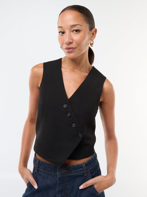 Chaleco sin mangas estilo camarero liso - Kiabi