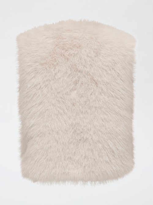 Chaleco sin mangas 'JDY' con efecto peluche unicolor - Kiabi