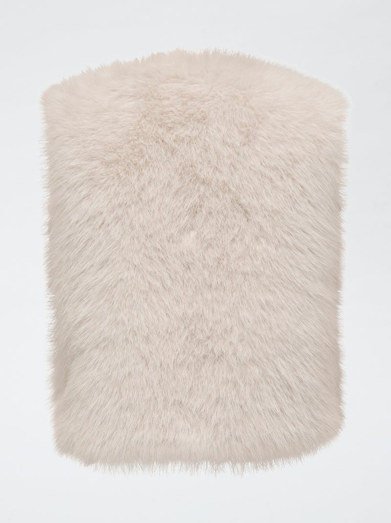 Chaleco sin mangas 'JDY' con efecto peluche unicolor Blanco - Kiabi