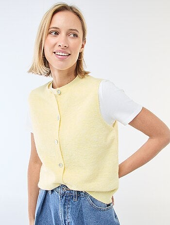 Chaleco sin mangas liso