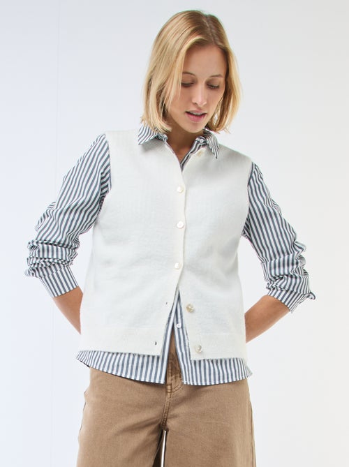 Chaleco sin mangas liso - Kiabi