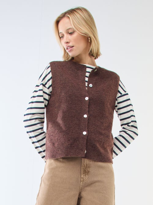 Chaleco sin mangas liso - Kiabi