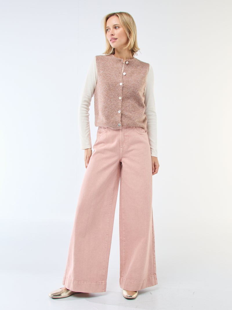 Chaleco sin mangas liso Marron - Kiabi